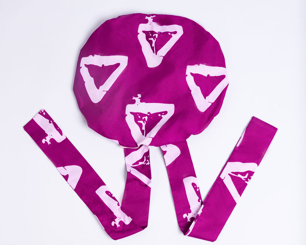 Adjustable tie cotton and silk hair bonnet Australia