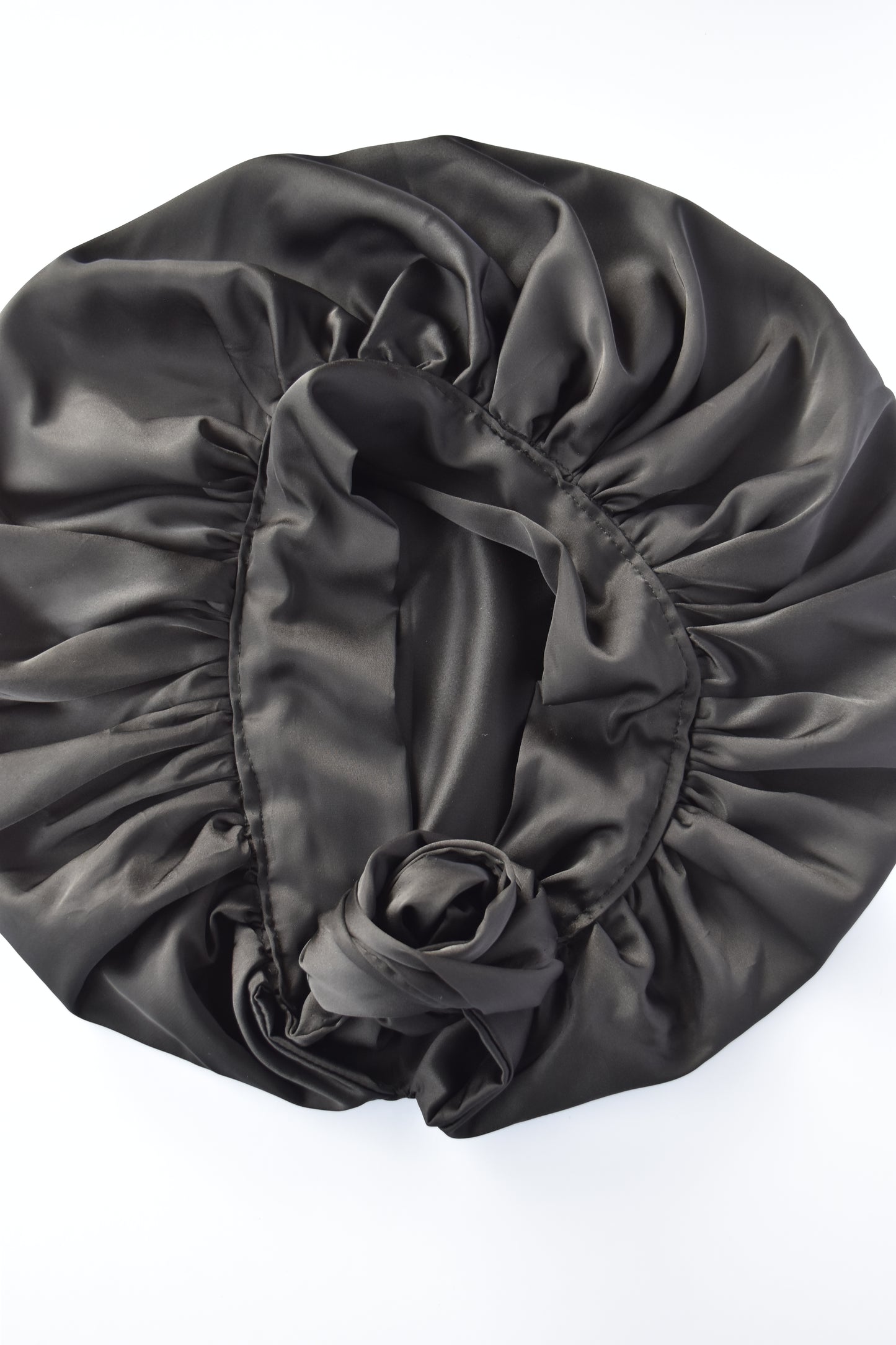 Noir Bonnet Satin Tie Bonnet