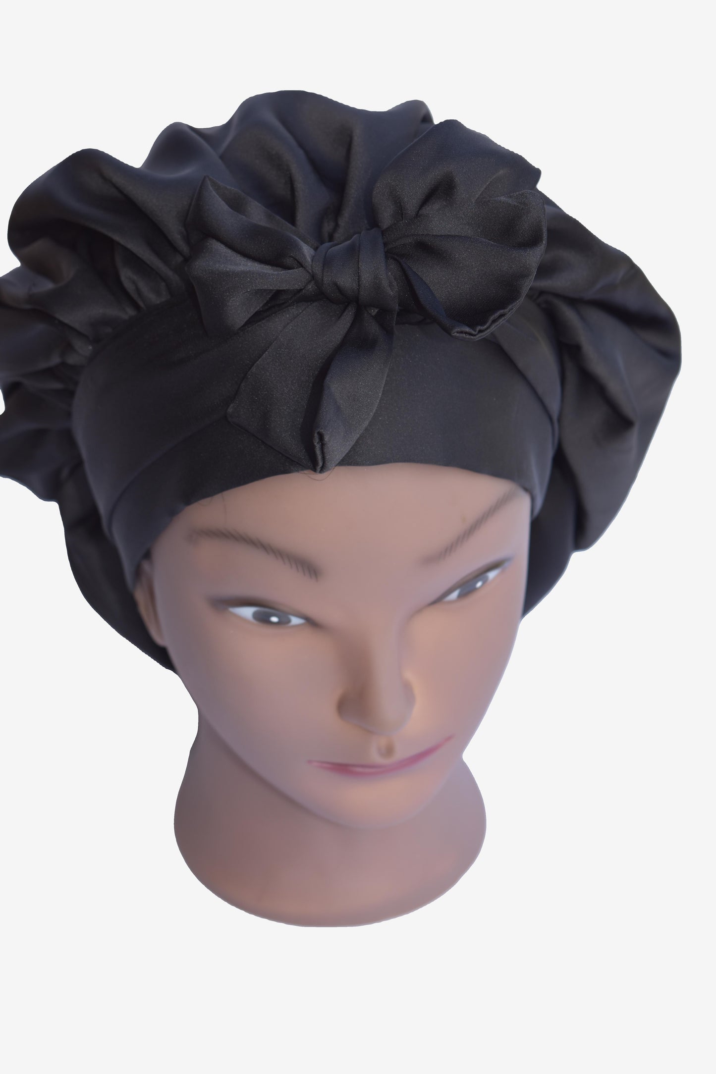 Noir Bonnet Satin Tie Bonnet