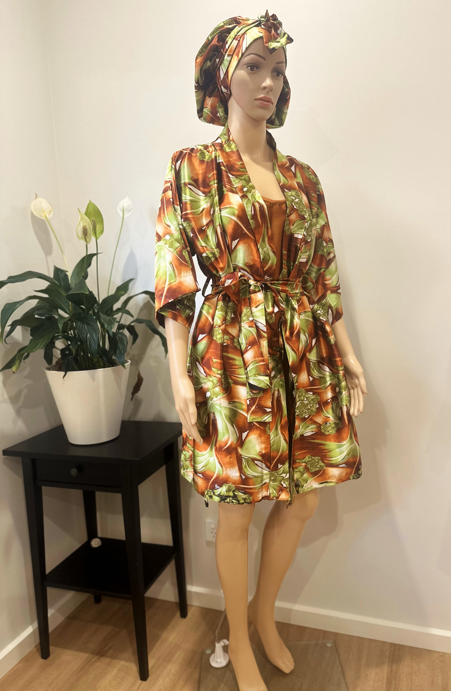 Savannah Robe, Slip and Bonnet Set