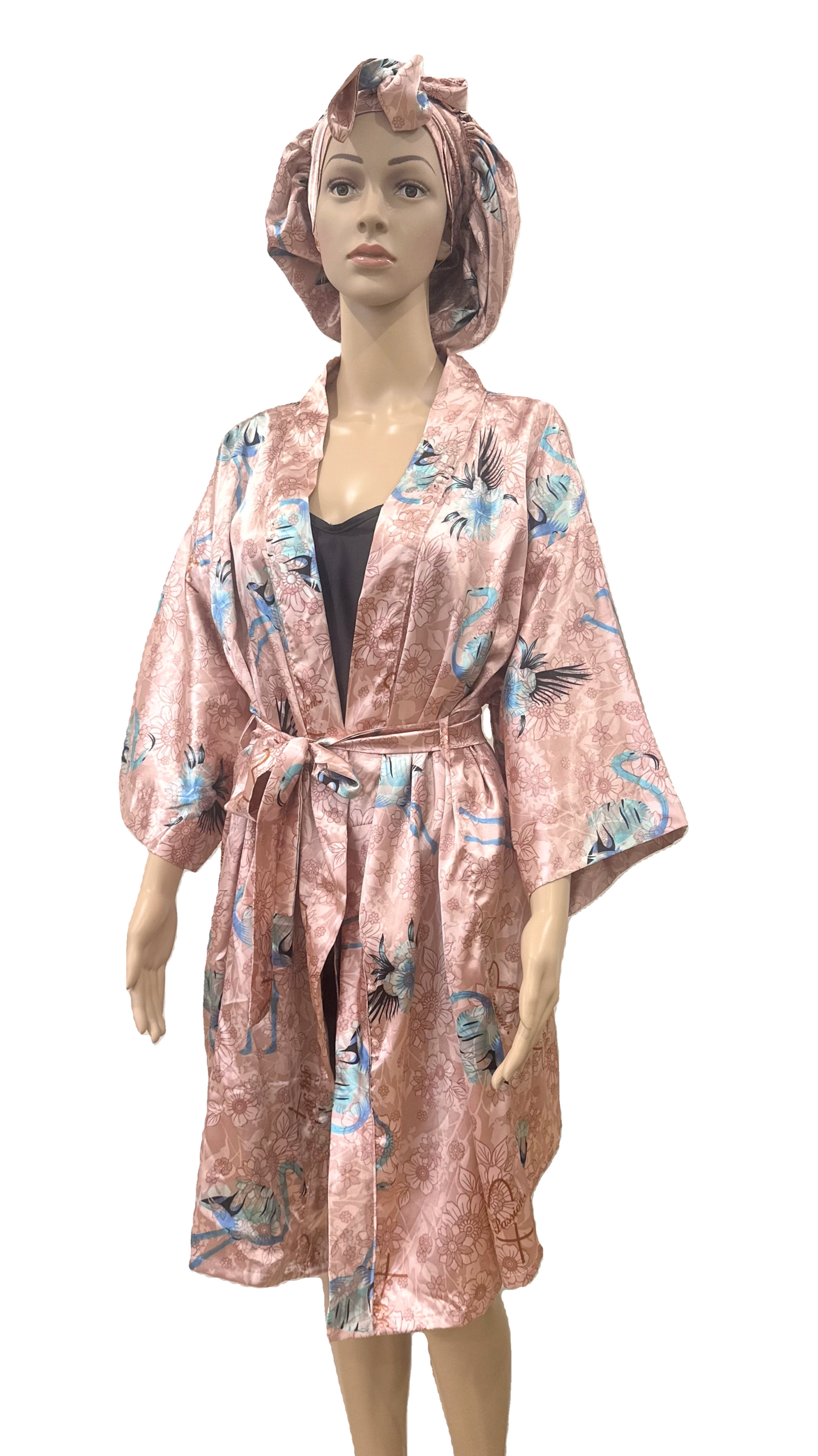 Zuri Robe, Slip and Bonnet Set