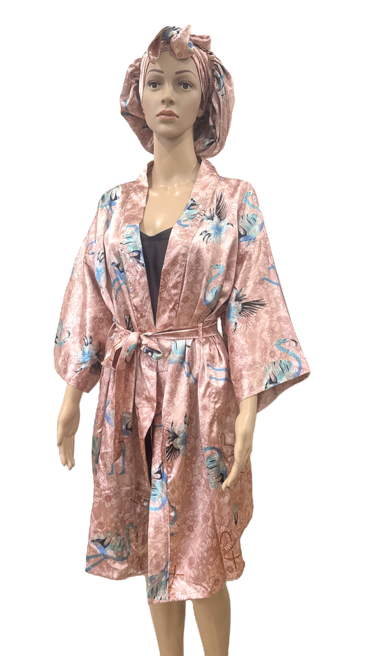 Zuri Robe, Slip and Bonnet Set