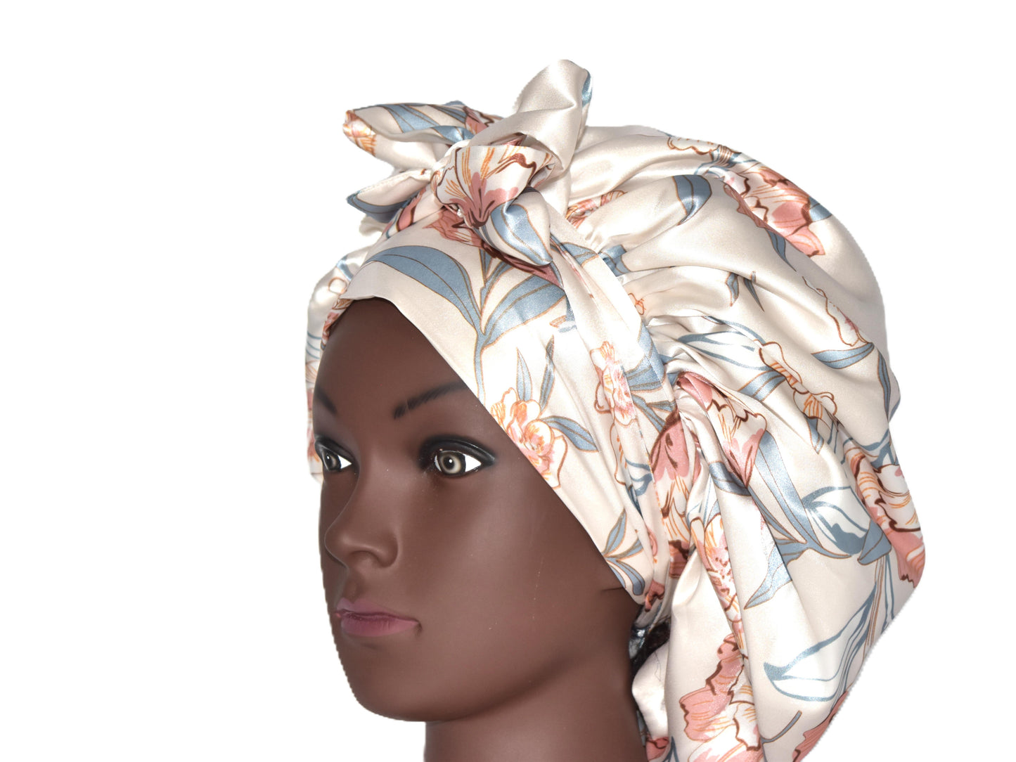 Florette | Luxury Pure Silk Bonnet for all hair types – Anti-Frizz, Protective Night Cap by Curly Comforts