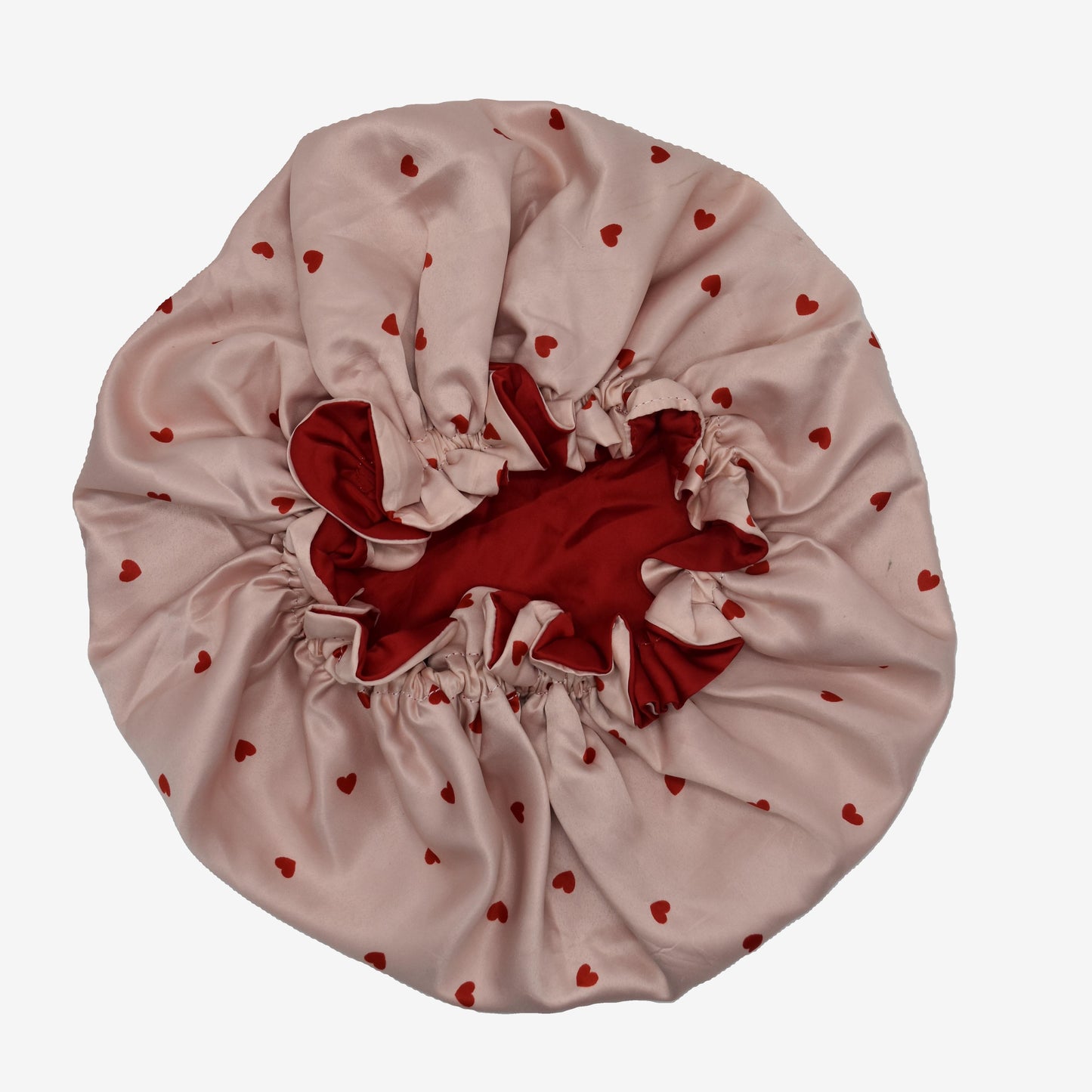 Berry Blossom reversible ruffle bonnet