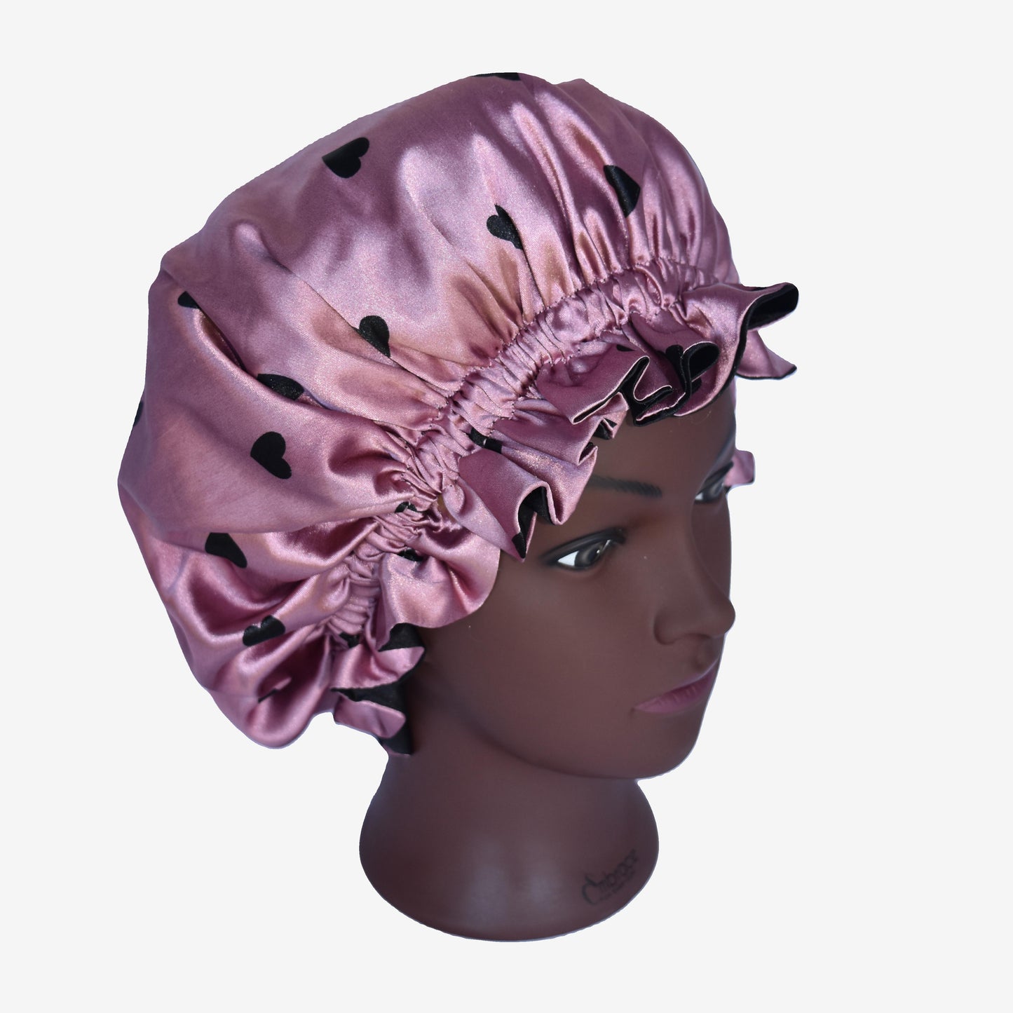 Blush bliss satin ruffle bonnet