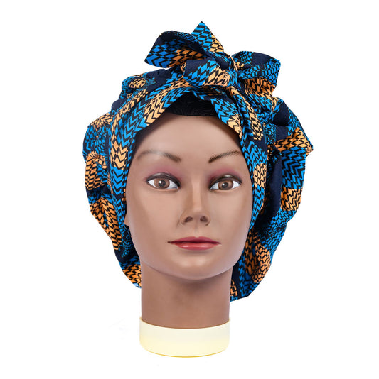 Imani cotton and silk bonnet for curly hair