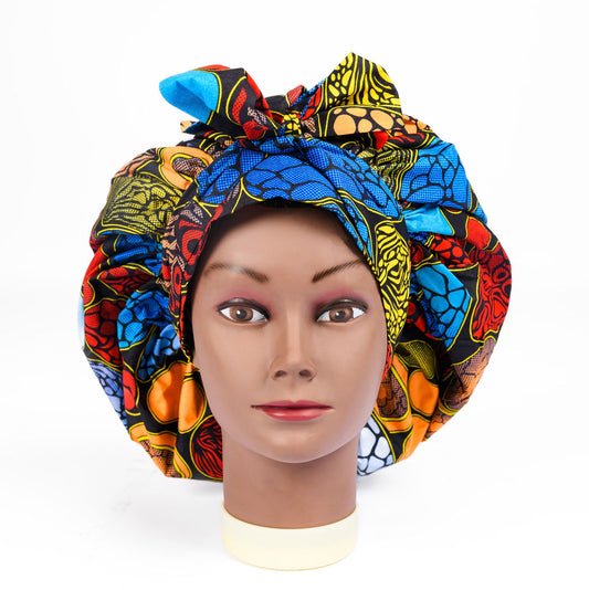 Furaha cotton and silk bonnet for curly hair