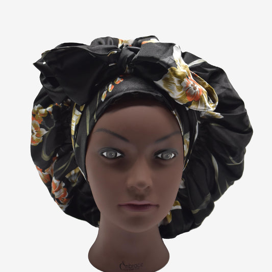 Dusky Dahlia -  Satin Tie Bonnet