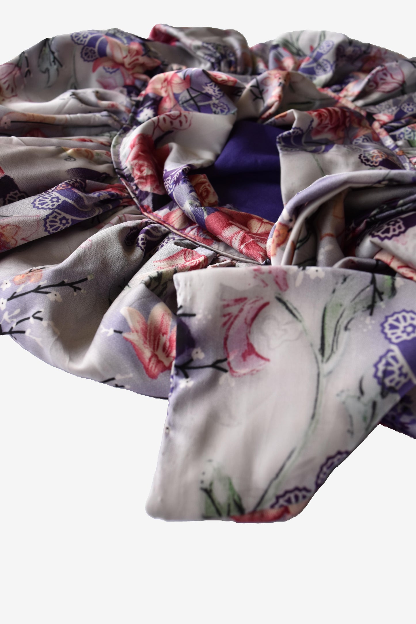 Lilac Whisper  Satin Tie Bonnet