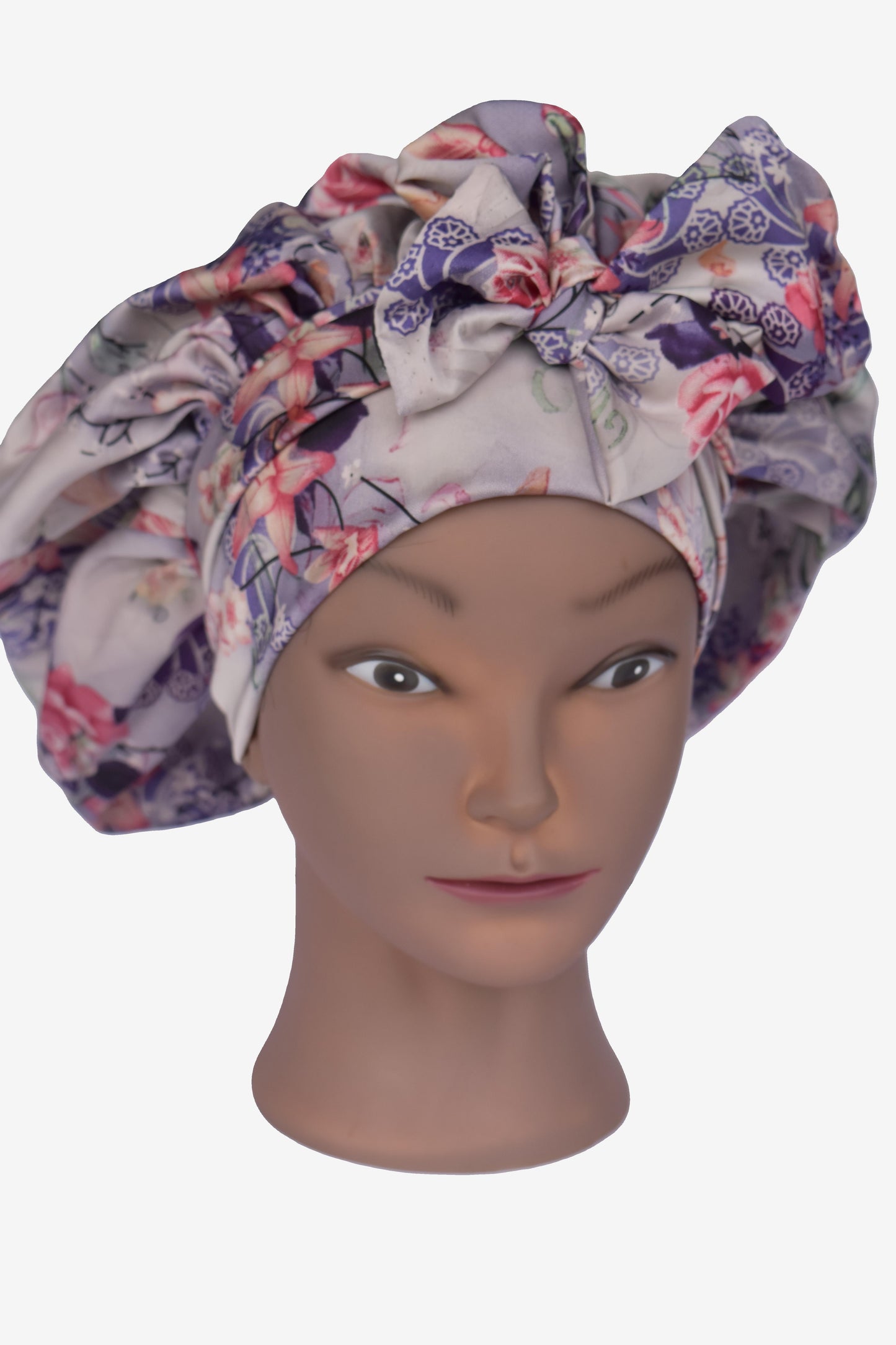 Lilac Whisper  Satin Tie Bonnet