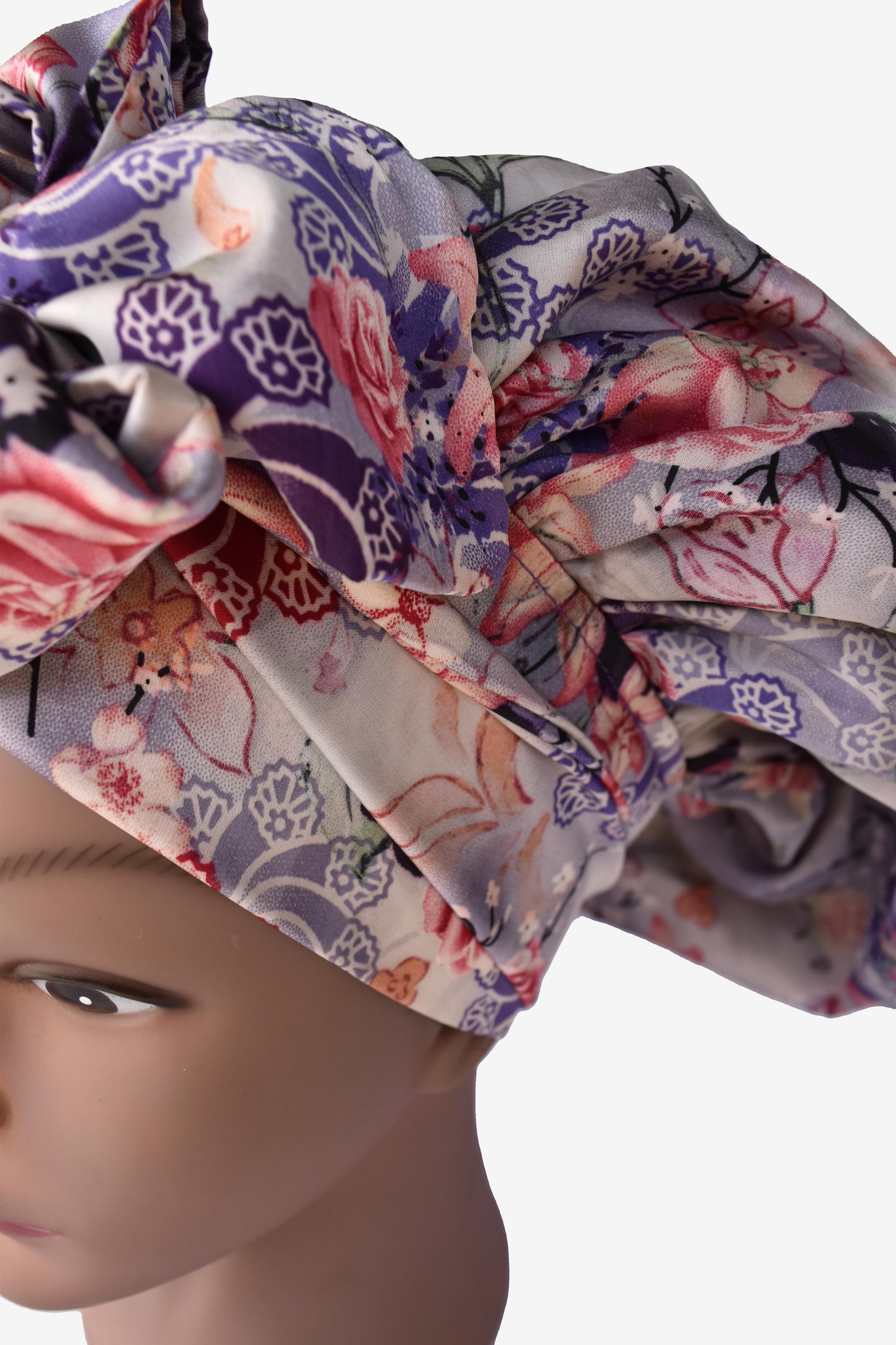 Lilac Whisper  Satin Tie Bonnet