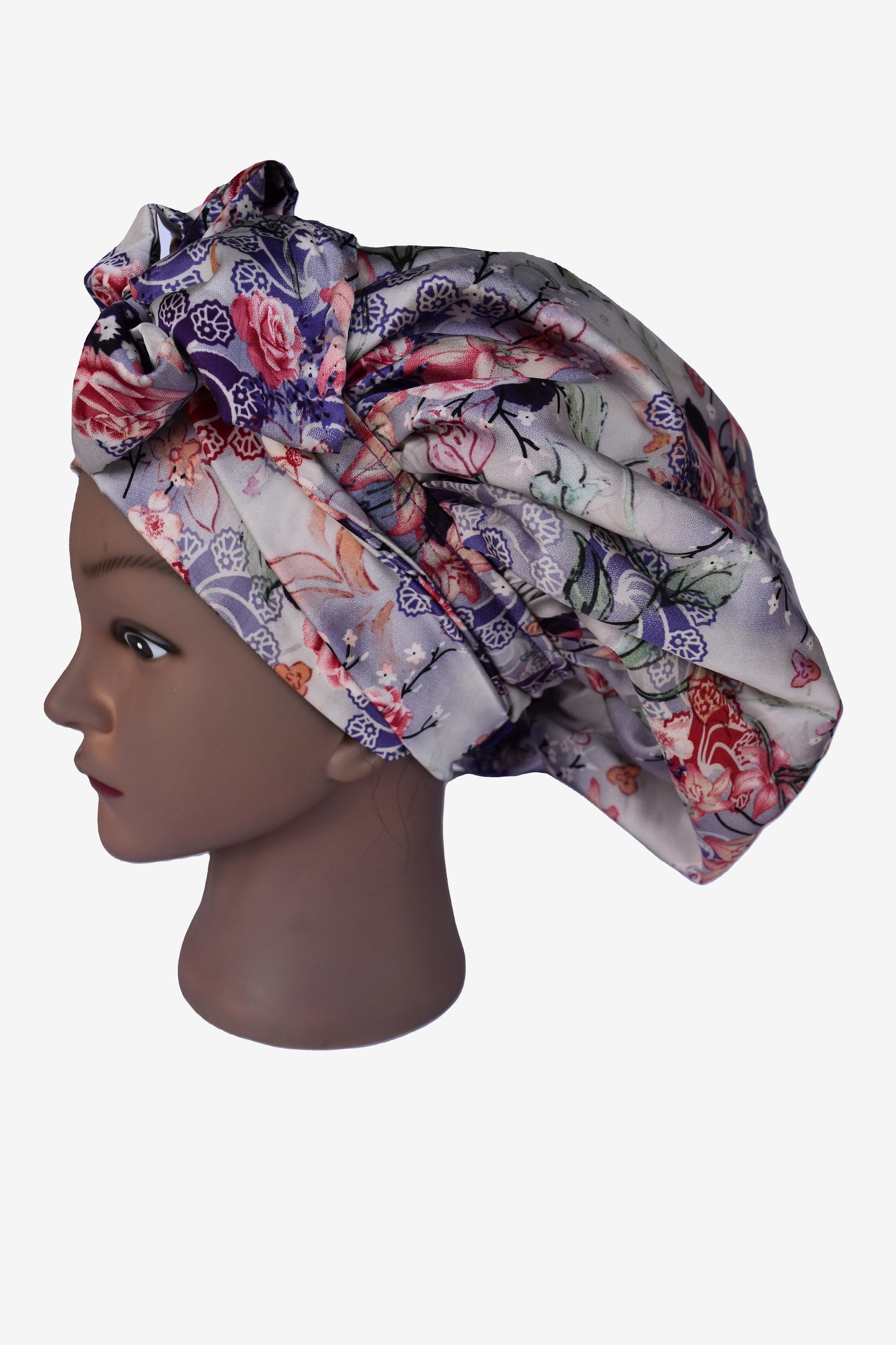 Lilac Whisper  Satin Tie Bonnet