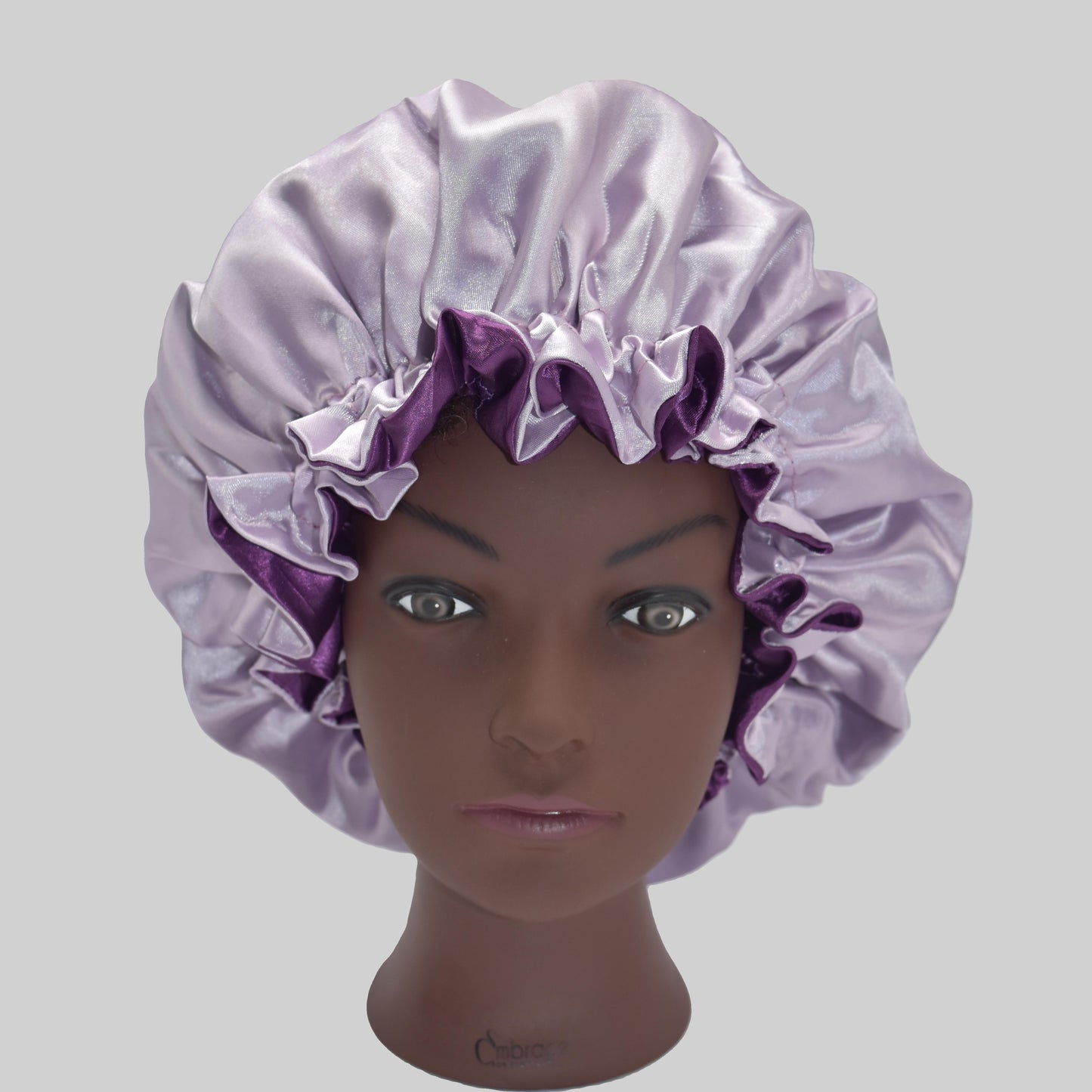 Lilac Kiss reversible  ruffle Satin bonnet