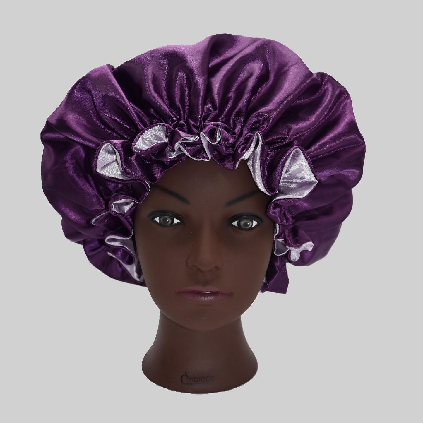 Lilac Kiss reversible  ruffle Satin bonnet