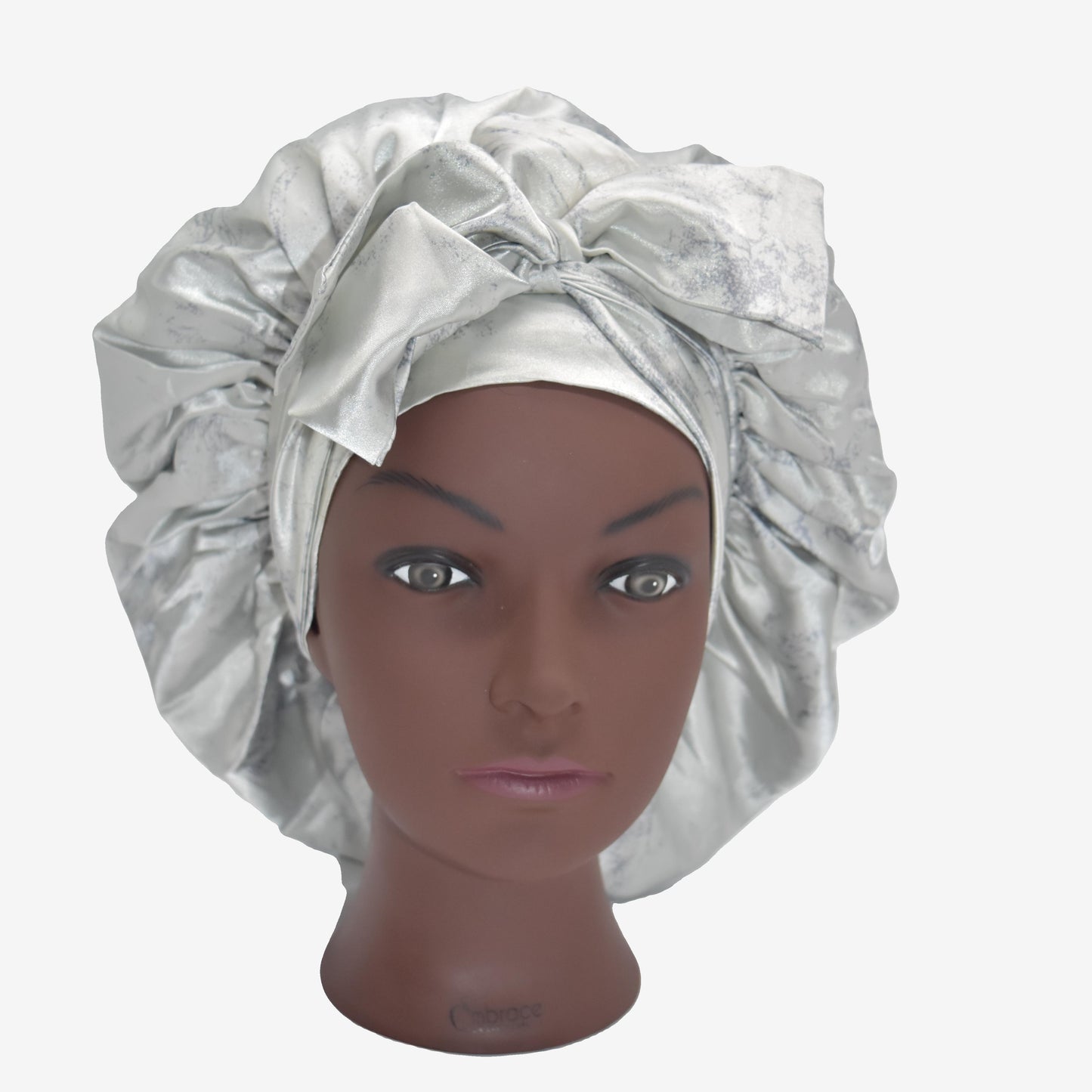 Lunar Mist Satin Tie Bonnet