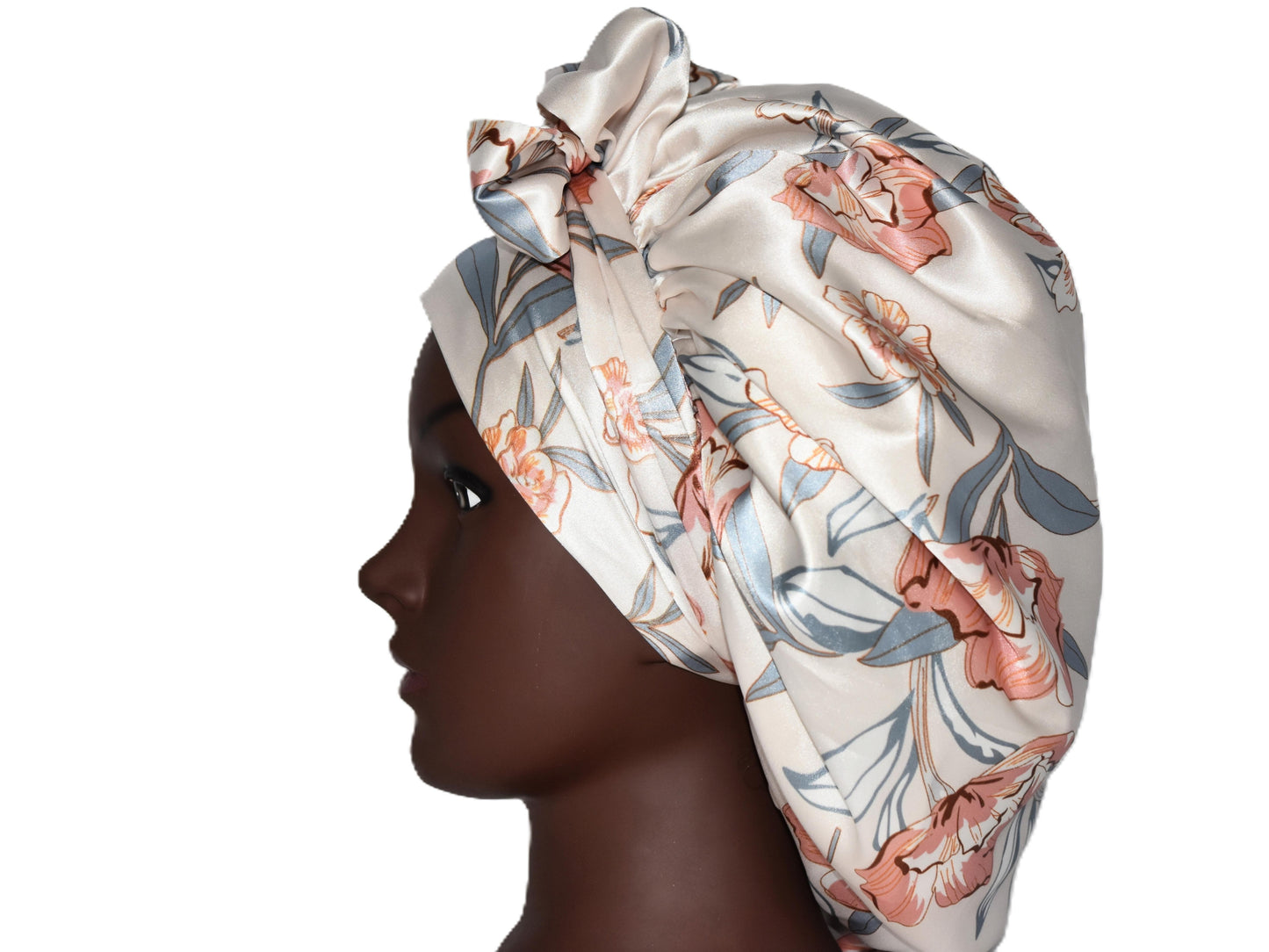 Florette | Luxury Pure Silk Bonnet for all hair types – Anti-Frizz, Protective Night Cap by Curly Comforts