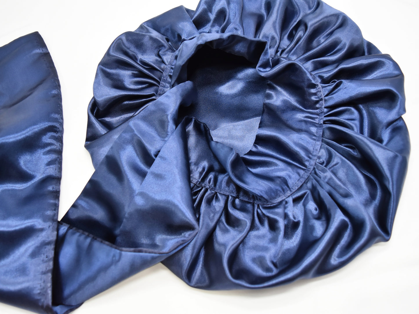 French Navy Tie Silk bonnet