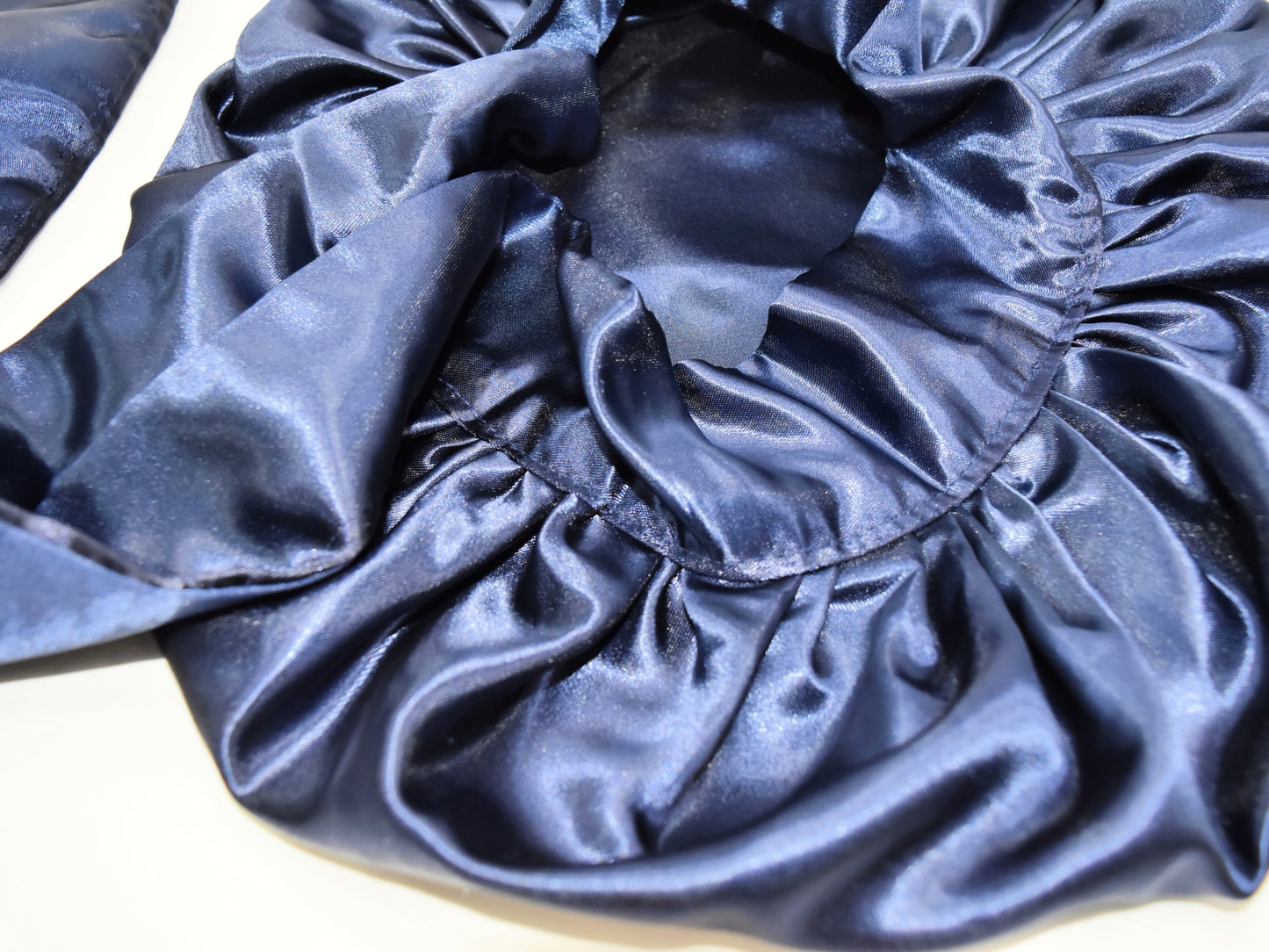 French Navy Tie Silk bonnet
