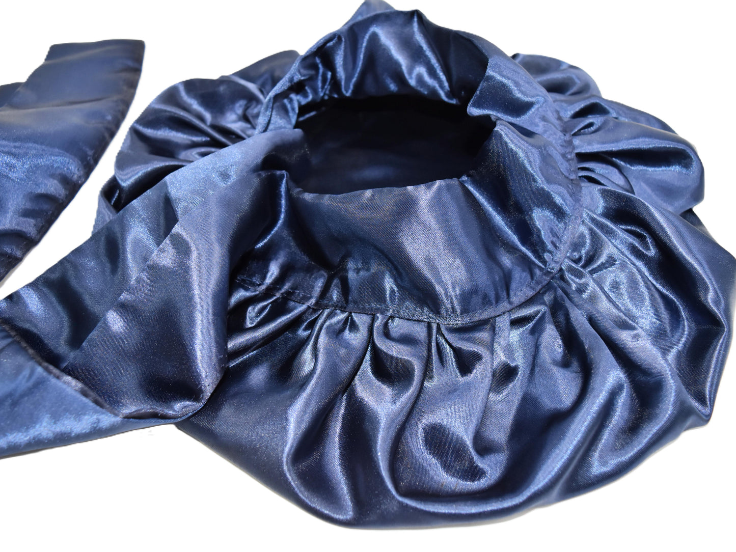 French Navy Tie Silk bonnet