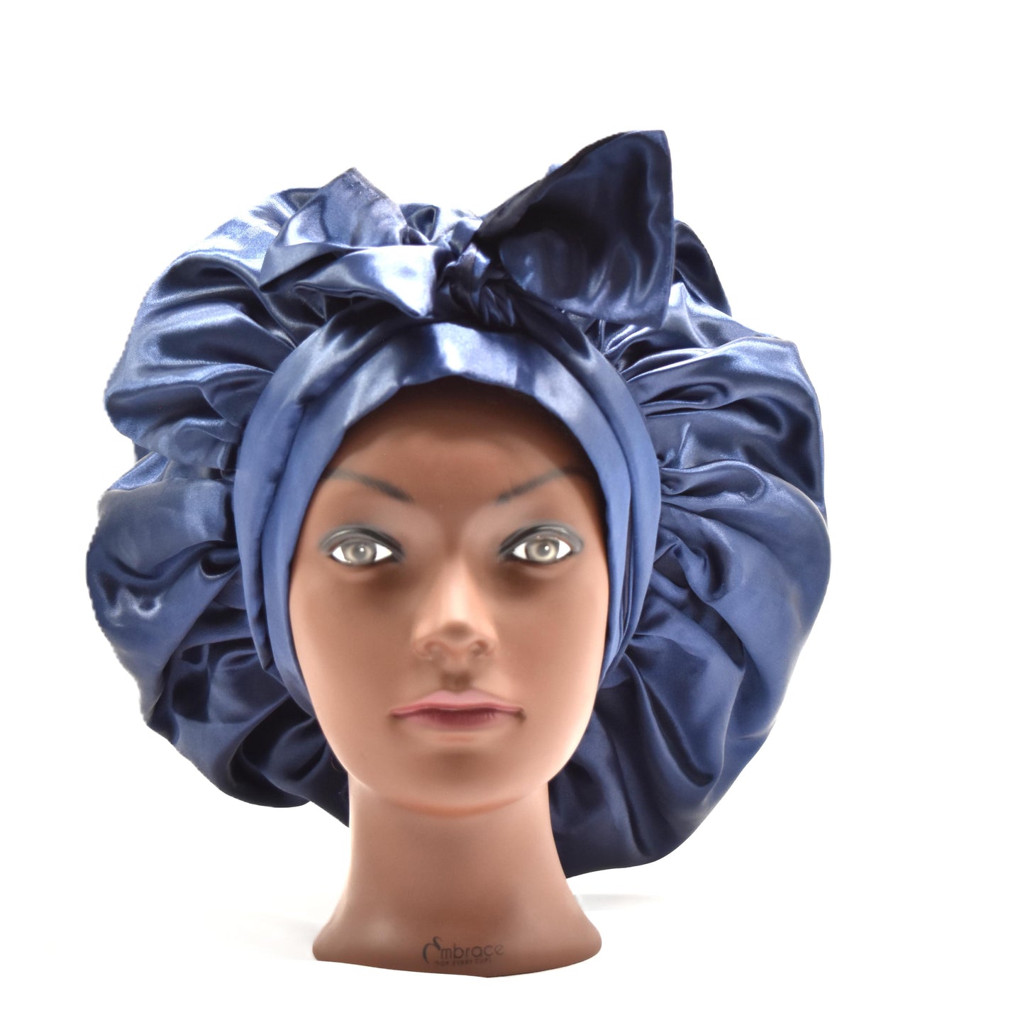 French Navy Tie Silk bonnet