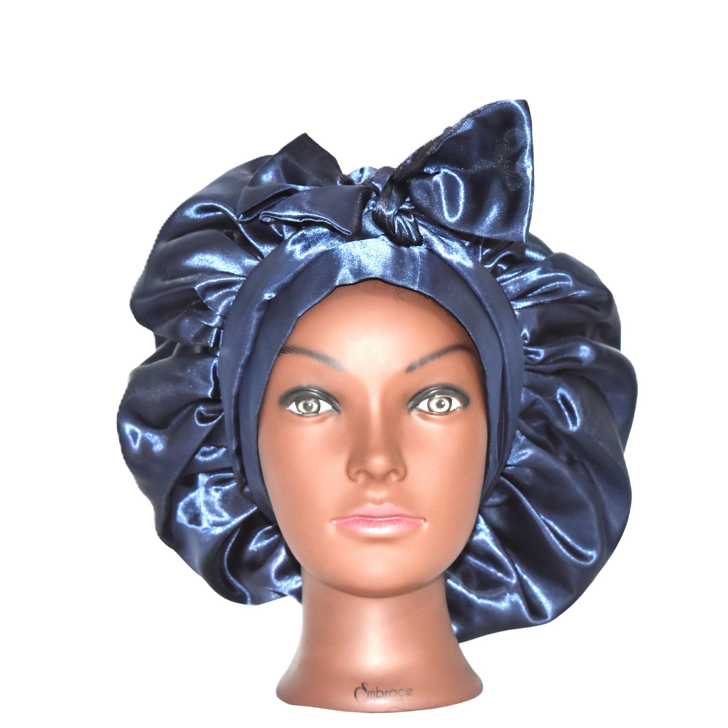 French Navy Tie Silk bonnet